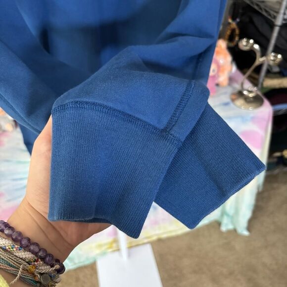 REIGNING CHAMP mens medium Blue Crewneck Sweatshirt midweight terry - Picture 7 of 9